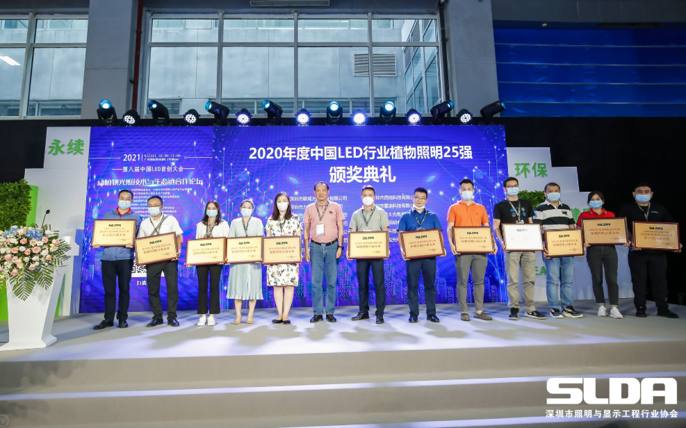 Liweida won the “Top 25 LED Plant Lighti